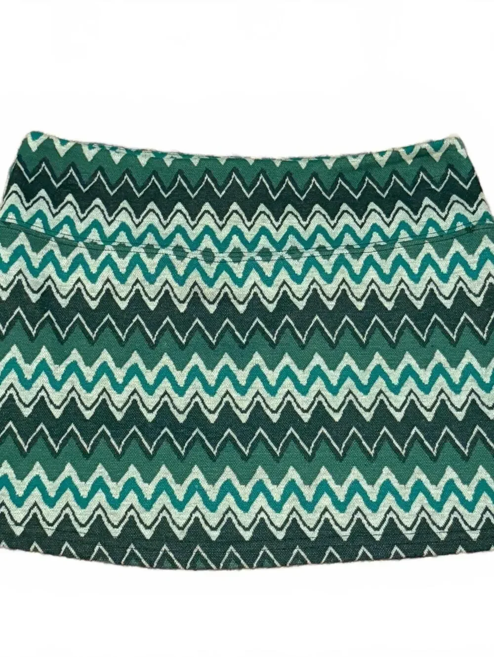 Urban Outfitters Small Green Chevron Knit Mini Skirt